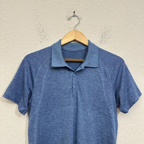 LULULEMON Men's Metal Vent Tech Polo 2.0 Short Sleeve in Blue - Picture 2 of 7